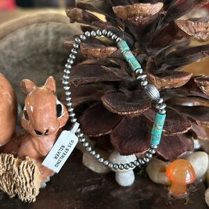 925 Sterling Italian pearls Turquoise bracelet